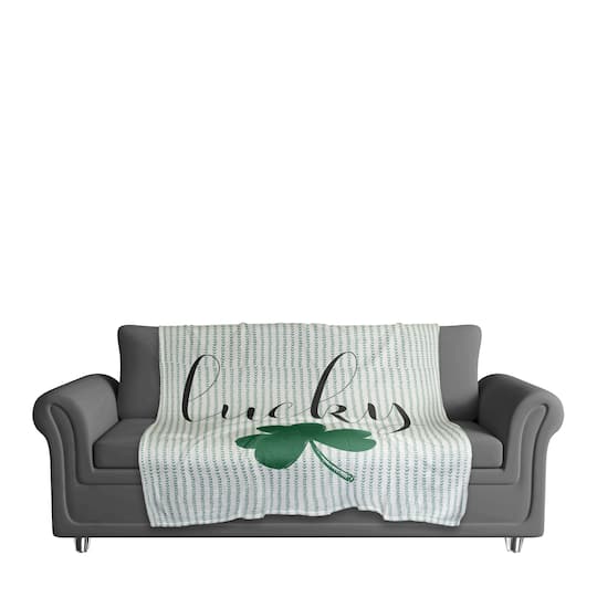 Lucky Clover 50" x 60" Coral Fleece Blanket